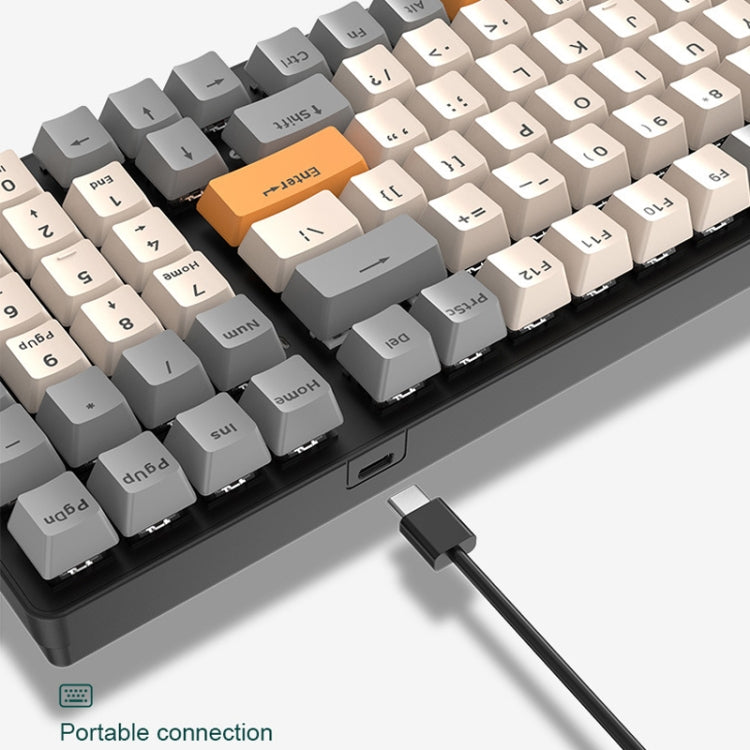 ZIYOU LANG K3 Juego de 100 teclas Teclado mecánico con cable brillante, Longitud del cable: 1,5 m, Estilo:, K3 Micro Light Version Green Axis, K3 Micro Light Version Red Axis, K3 Water Green Version Green Axis, K3  Water Green Version Red Axis         ...