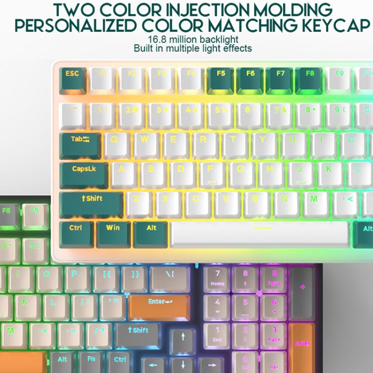 ZIYOU LANG K3 Juego de 100 teclas Teclado mecánico con cable brillante, Longitud del cable: 1,5 m, Estilo:, K3 Micro Light Version Green Axis, K3 Micro Light Version Red Axis, K3 Water Green Version Green Axis, K3  Water Green Version Red Axis         ...