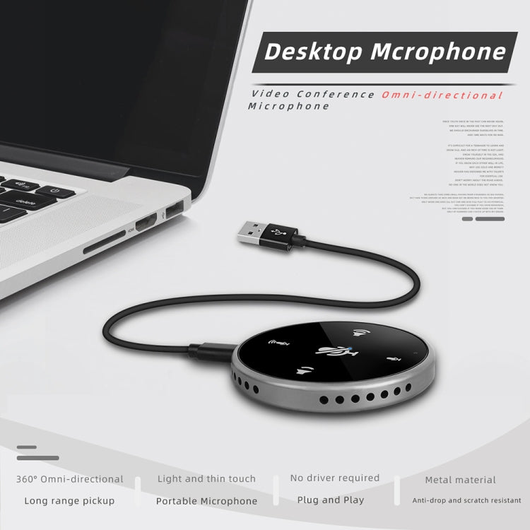 Micrófono de audio de escritorio con cancelación de ruido para videoconferencia Q5