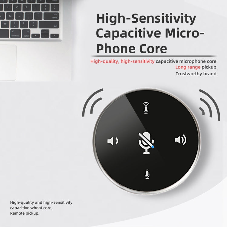 Micrófono de audio de escritorio con cancelación de ruido para videoconferencia Q5