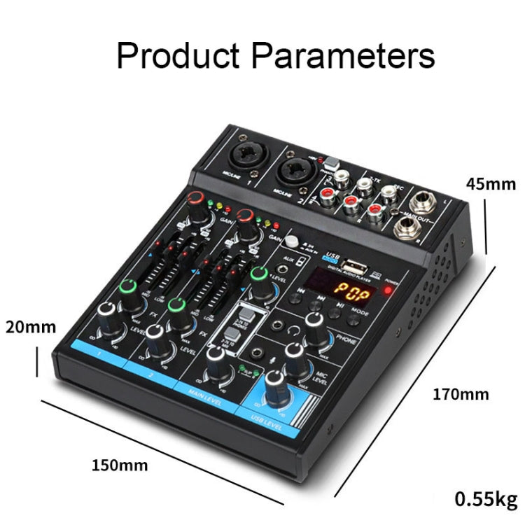 Tarjeta de sonido Bluetooth de grabación de computadora doméstica de 4 vías balanceada USB