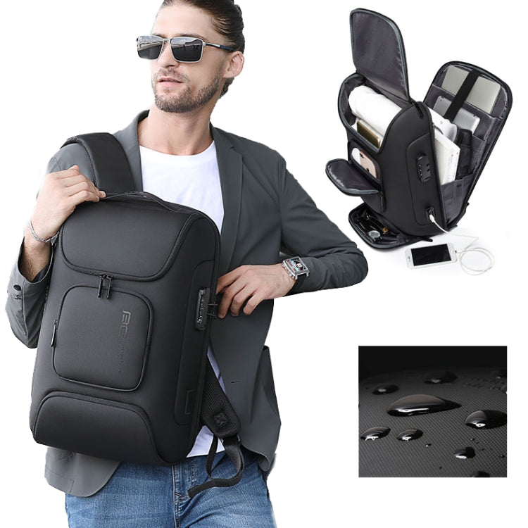BANGE BG-7216plus Mochila de viaje impermeable antirrobo para hombres Bolsa para computadora portátil de 15.6 pulgadas, BG-7216plus (Black), BG-7216plus (Grey)
