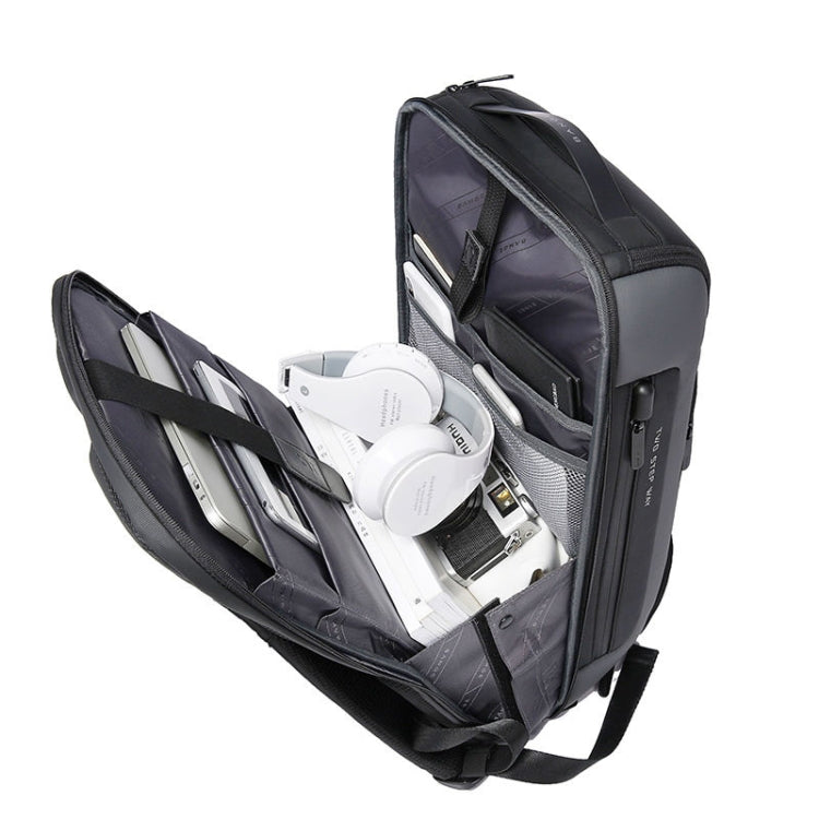 BANGE BG-7216plus Mochila de viaje impermeable antirrobo para hombres Bolsa para computadora portátil de 15.6 pulgadas, BG-7216plus (Black), BG-7216plus (Grey)