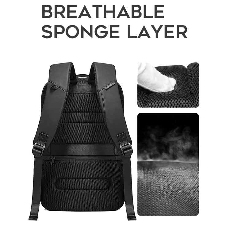 BANGE BG-7216plus Mochila de viaje impermeable antirrobo para hombres Bolsa para computadora portátil de 15.6 pulgadas, BG-7216plus (Black), BG-7216plus (Grey)