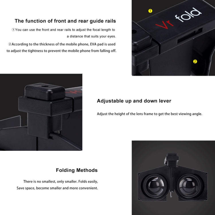 Vr fold V1 Vista panorámica Prácticas gafas VR plegables, Vr fold V1