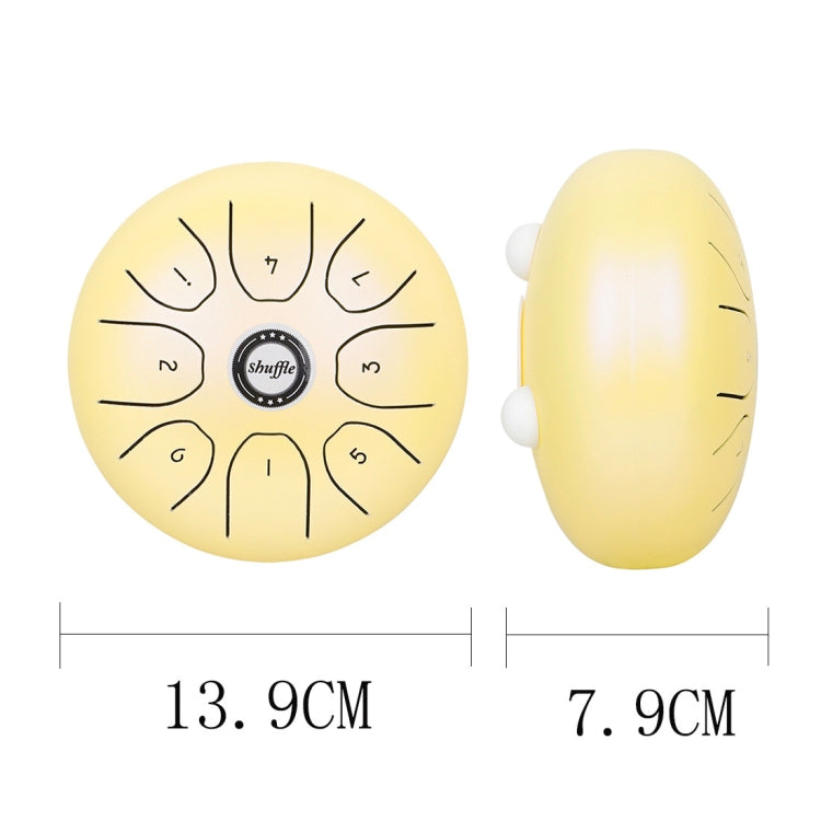 Shuffle SD-5 Instrumento de percusión de tambor vacío sin preocupaciones con lengua de acero de 5,5 pulgadas, Shuffle Yellow, Shuffle Pink, Shuffle Purple, Shuffle Green