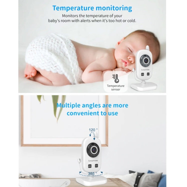 UU24 Monitor inalámbrico para bebés de 2,4 pulgadas Monitor de temperatura de la cámara Audio de 2 vías Canción de cuna VOX, UU24 US Plug, UU24 EU Plug, UU24 UK Plug