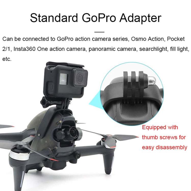 Soporte de adaptador de expansión superior Soporte de cámara deportiva, For DJI FPV