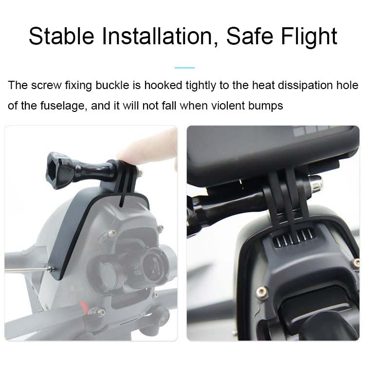Soporte de adaptador de expansión superior Soporte de cámara deportiva, For DJI FPV