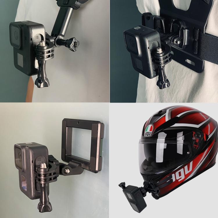 2 PCS ST-06 Hebilla de superficie de montaje de correa básica para GoPro Hero11 Black / HERO10 Black / 9 Black / 8 Black / 7 / 6 / 5 / 5 Session / 4 Session / 4 / 3 + / 3 / 2 / 1, DJI Osmo Actiony otras cámaras de acción, Centered Shoot Adapter(2 PCS)