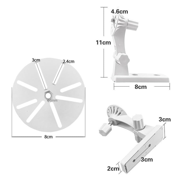 Soporte de plástico sin perforaciones para cámaras de vigilancia con cabezal basculante, For Swing-head Cameras