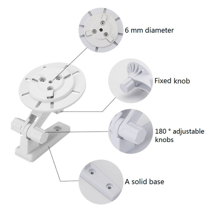 Soporte de plástico sin perforaciones para cámaras de vigilancia con cabezal basculante, For Swing-head Cameras