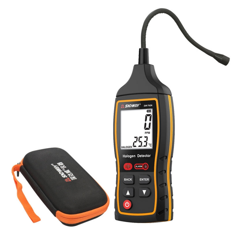 Detector de gas halógeno SNDWAY SW743A, Detector de fugas de mantenimiento de freón refrigerante electrónico automotriz para aire acondicionado, SW743A