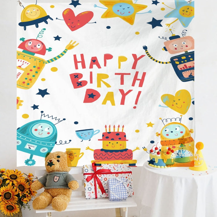 Diseño de cumpleaños Tela colgante Niños Foto Tela de pared, 150x180cm Velvet, 150x200cm Velvet