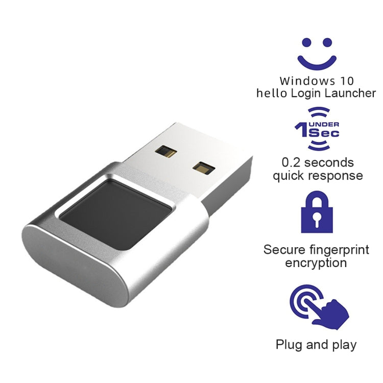 Mini módulo de lector de huellas dactilares USB TRU8 para Windows 11 10 Hello Dongle, TRU8