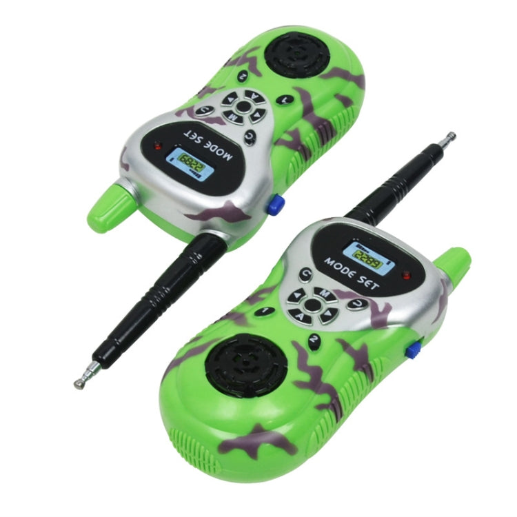2289 1 par de niños Mini Walkie Talkie juguetes inalámbricos que hablan al aire libre juguetes interactivos, Yellow, Green