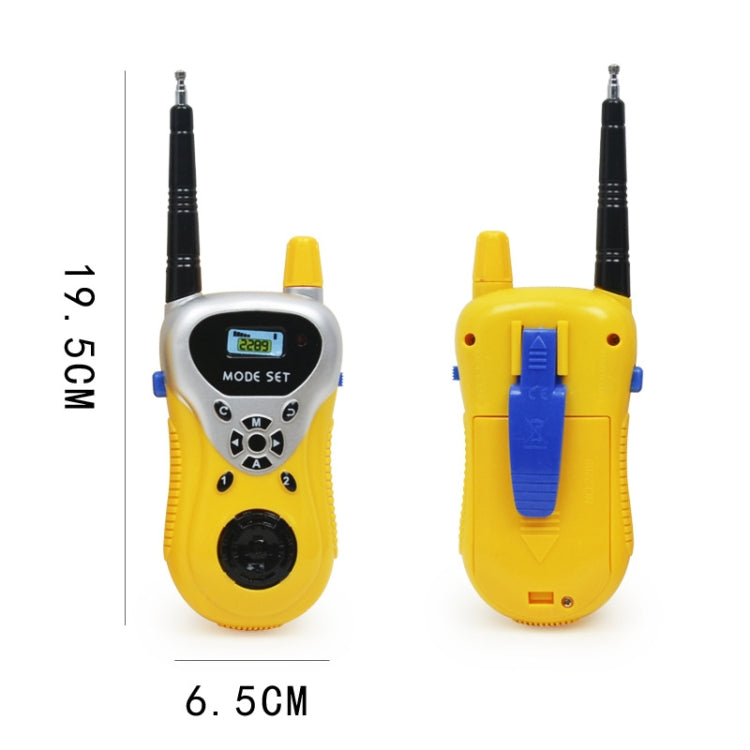 2289 1 par de niños Mini Walkie Talkie juguetes inalámbricos que hablan al aire libre juguetes interactivos, Yellow, Green