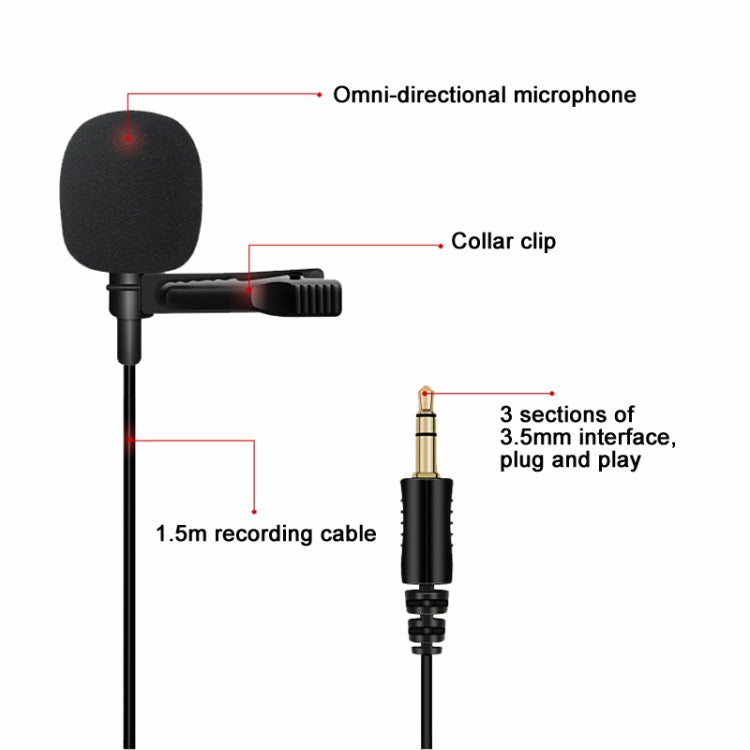 Para micrófono Lavalier de cámara inalámbrica Rode, longitud 1,5 m, LM16