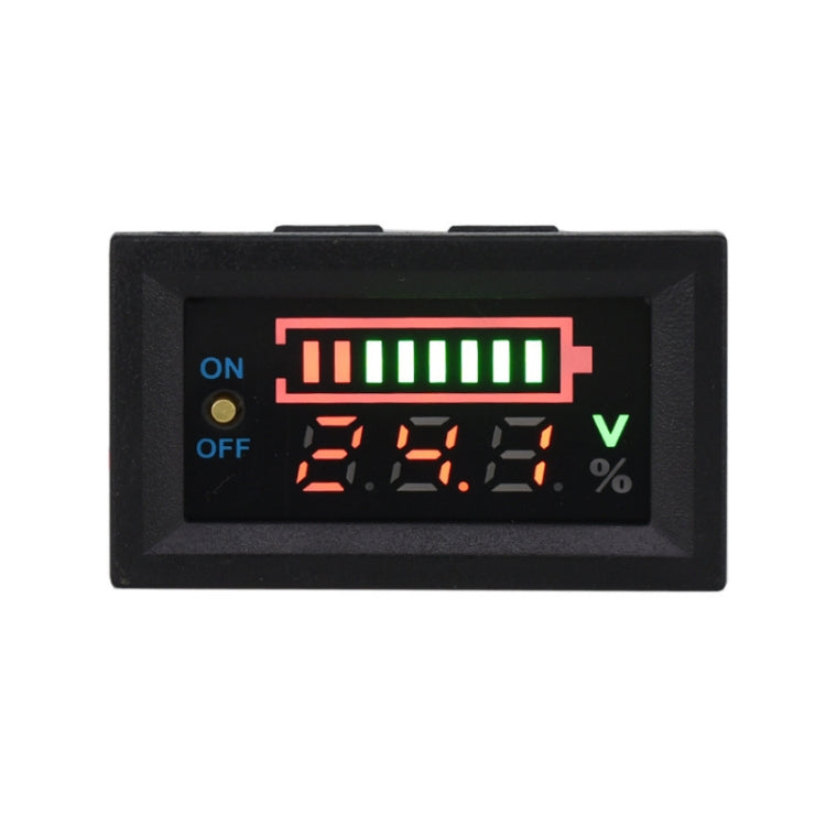 Interruptor de visualización del medidor de potencia de voltaje de la batería de litio del coche eléctrico, 6-30V, 7-100V