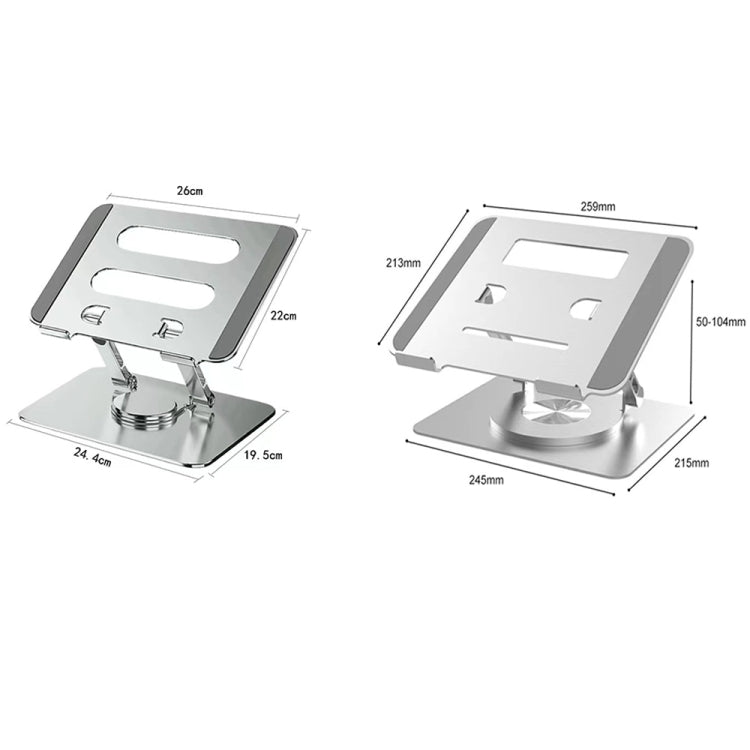 Soporte de enfriamiento para computadora portátil giratorio plegable de escritorio multifuncional, especificaciones:, SP-086 (Silver), SP-086 (Gray), SP-88 (Silver), SP-88 (Gray)