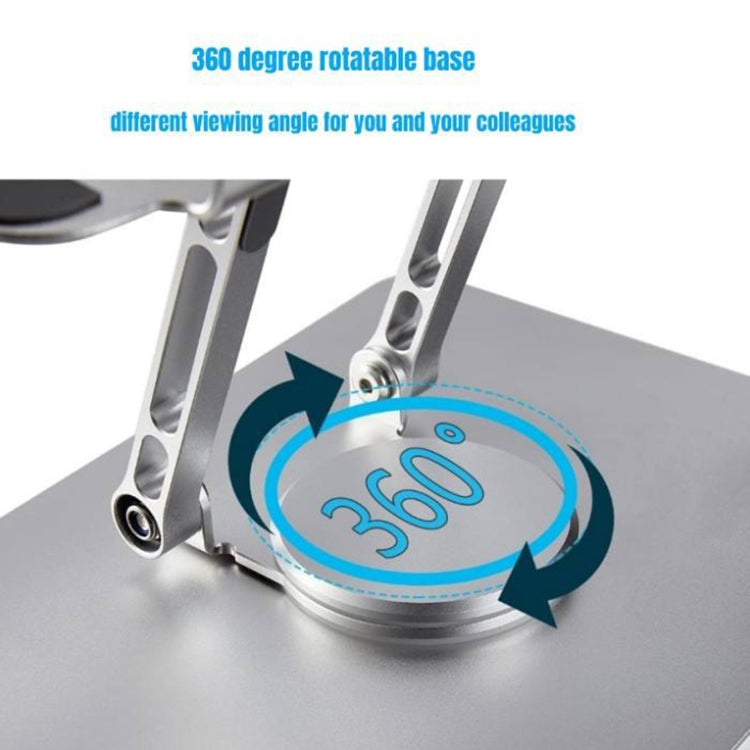 Soporte de enfriamiento para computadora portátil giratorio plegable de escritorio multifuncional, especificaciones:, SP-086 (Silver), SP-086 (Gray), SP-88 (Silver), SP-88 (Gray)