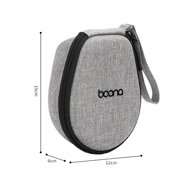Para Aftershokz AS660/AS650 Baona BN-F035 Bolsa de almacenamiento antipresión y a prueba de golpes para auriculares, BN-F035 (Grey), BN-F035 (Black)