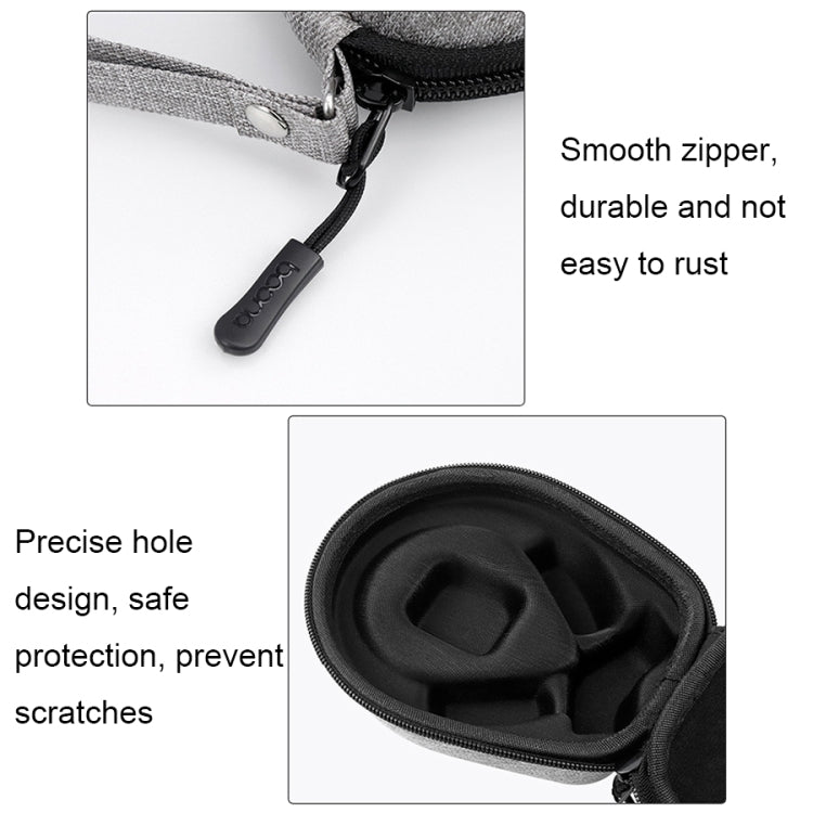 Para Aftershokz AS660/AS650 Baona BN-F035 Bolsa de almacenamiento antipresión y a prueba de golpes para auriculares, BN-F035 (Grey), BN-F035 (Black)