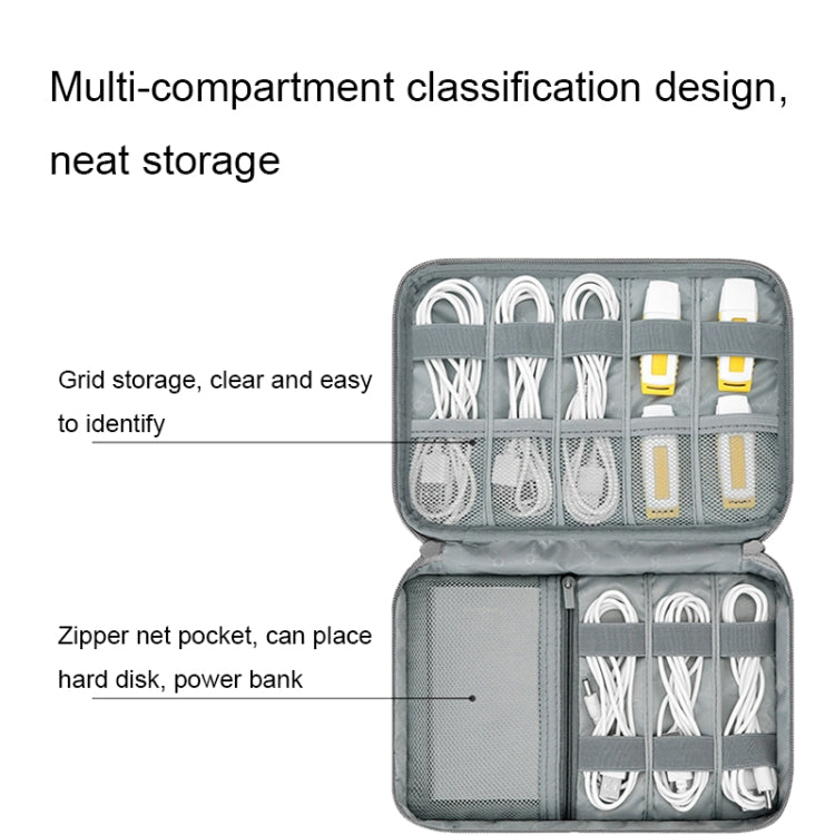 Bolsa de almacenamiento digital con cable de datos para auriculares multifuncional Baona, especificaciones:, Single-layer (Gray), Single-layer (Black), 2-layer (Gray), 2-layer (Black), Single-Layer Box (Gray), Single-Layer Box (Black), 2-layer Box (Gra...