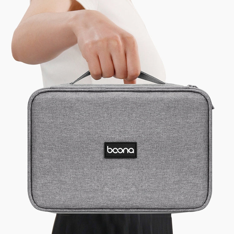 Bolsa de almacenamiento digital con cable de datos para auriculares multifuncional Baona, especificaciones:, Single-layer (Gray), Single-layer (Black), 2-layer (Gray), 2-layer (Black), Single-Layer Box (Gray), Single-Layer Box (Black), 2-layer Box (Gra...