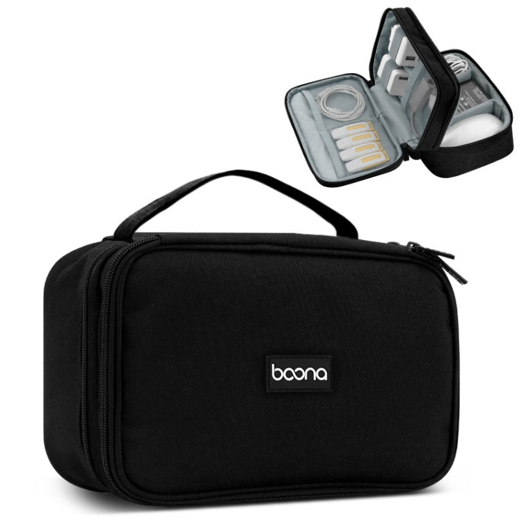 Bolsa de almacenamiento digital con cable de datos para auriculares multifuncional Baona, especificaciones:, Single-layer (Gray), Single-layer (Black), 2-layer (Gray), 2-layer (Black), Single-Layer Box (Gray), Single-Layer Box (Black), 2-layer Box (Gra...