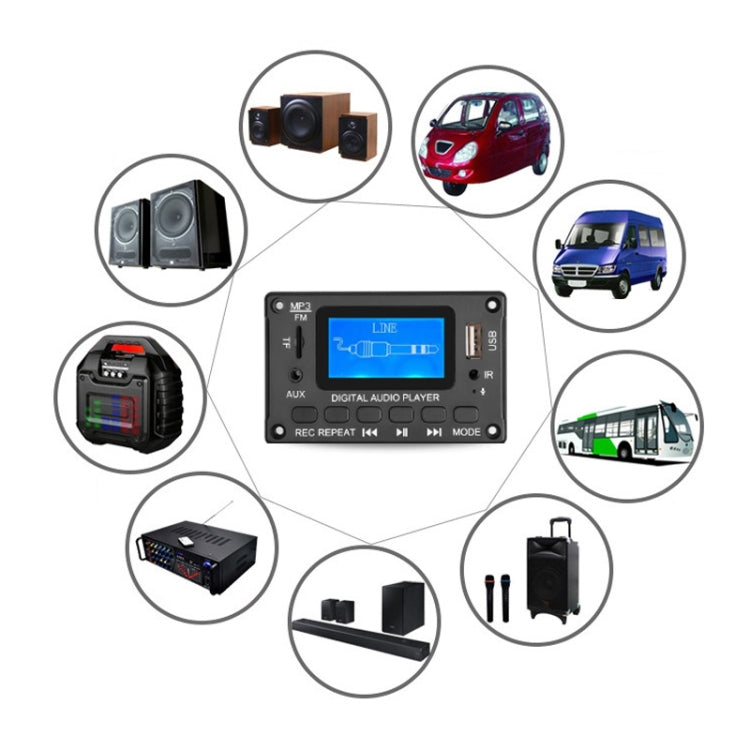 116BT LCD letras pantalla Bluetooth módulo amplificador MP3 placa decodificadora, 116BT