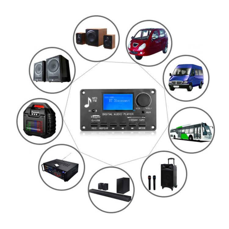 D006BT Bluetooth MP3 Decodificador U Disco Reproducción Placa amplificadora de audio, D006BT Large RC, D006BT Small RC
