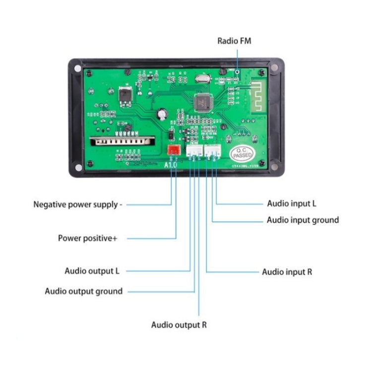 Placa base de altavoz D008BT, placa decodificadora LCD Bluetooth, placa amplificadora de reproducción de disco U, D008BT