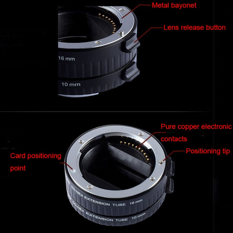 Para cámara Sony VILTROX DG-NEX Anillo de primer plano automático Conjunto de anillo macro