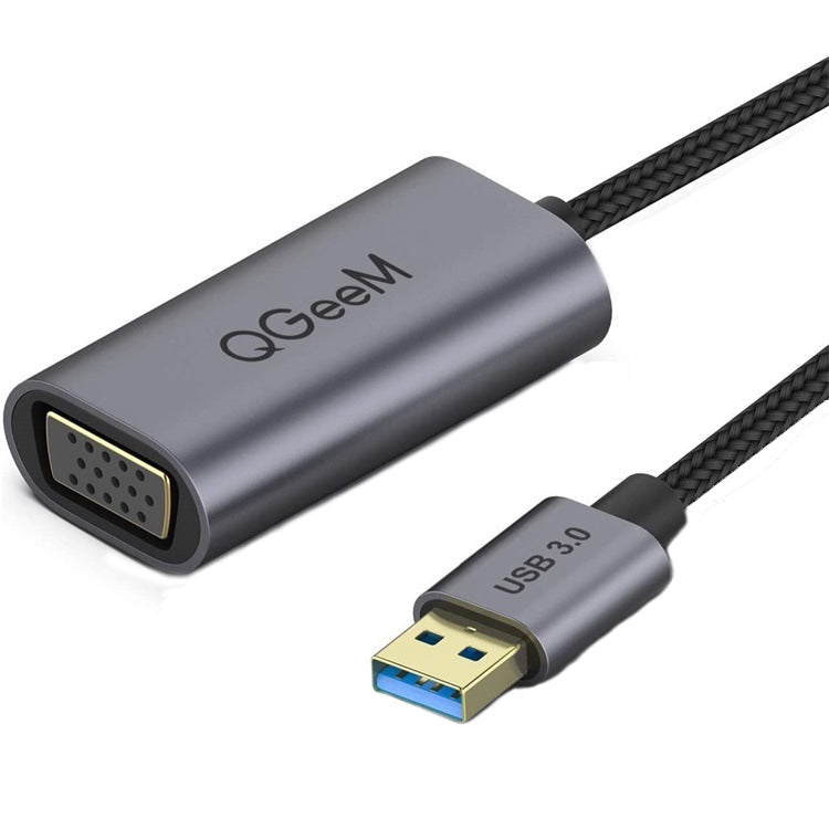 QGeeM QG-UA07-A USB 3.0 a VGA Convertidor de video de múltiples pantallas de transferencia de alta velocidad, USB 3.0 to VGA