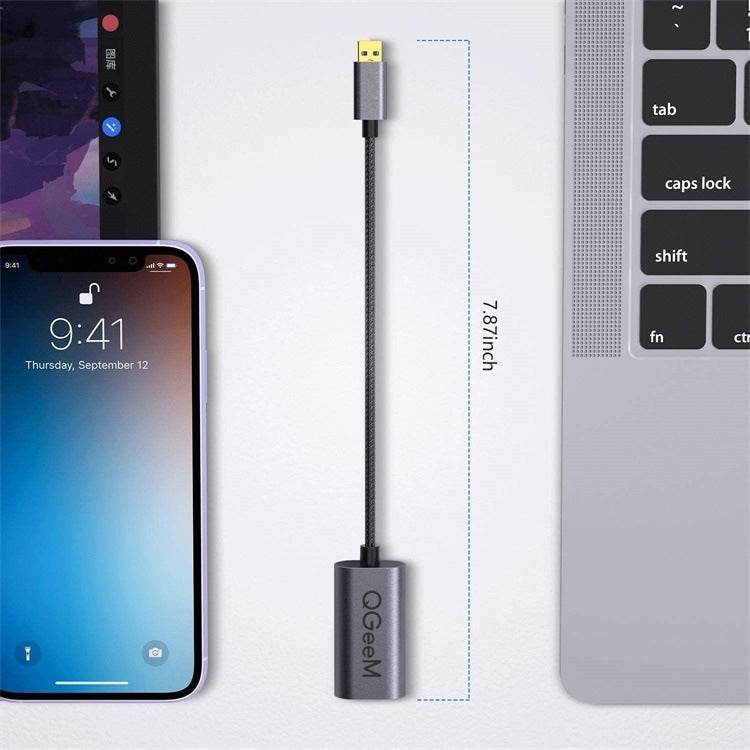 QGeeM QG-UA07-A USB 3.0 a VGA Convertidor de video de múltiples pantallas de transferencia de alta velocidad, USB 3.0 to VGA