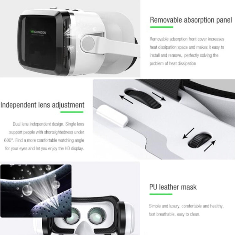 Casco de realidad virtual 3D Gafas VR con auriculares Bluetooth, G04BS, G04BS+B01 Handle, G04BS+B03 Handle