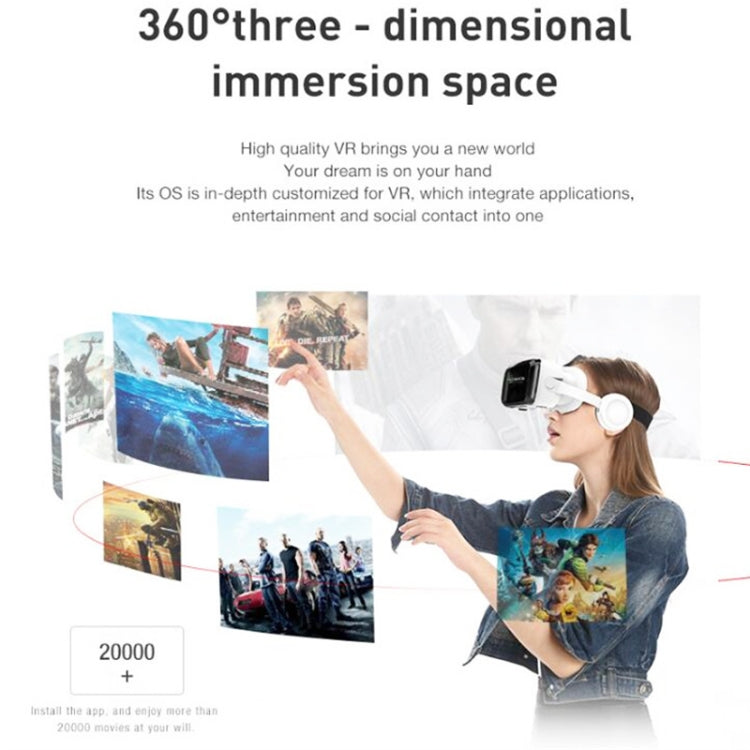 Casco de realidad virtual 3D Gafas VR con auriculares Bluetooth, G04BS, G04BS+B01 Handle, G04BS+B03 Handle