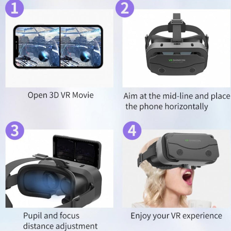 VR SHINECON G13 Gafas de realidad virtual VR Teléfono móvil Juego de películas Gafas digitales 3D, G13