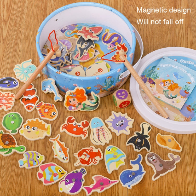 Juguetes de rompecabezas de pesca marina para niños magnéticos de madera, estilo:, Boxed 28 Fish, Barrel 20 Fish, Barrel 28 Fish, Barrel 38 Fish