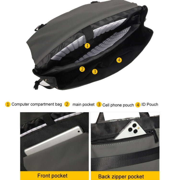 LUCKYBAT Laptop Bag Airbag Anti-drop Crossbody Bolso, S 13.3-16 Inch, L 16 Inch