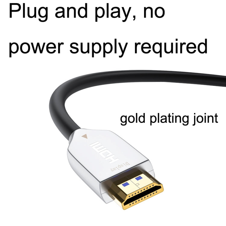 2.0 Versión HDMI Fibra óptica Línea 4K Ultra High Clear Line Monitor Cable de conexión, Longitud:, 10m, 15m, 20m, 25m, 30m, 35m, 40m, 50m, 60m With Shaft, 70m With Shaft, 80m With Shaft, 90m With Shaft, 100m With Shaft, 150m With Shaft, 200m With Shaft