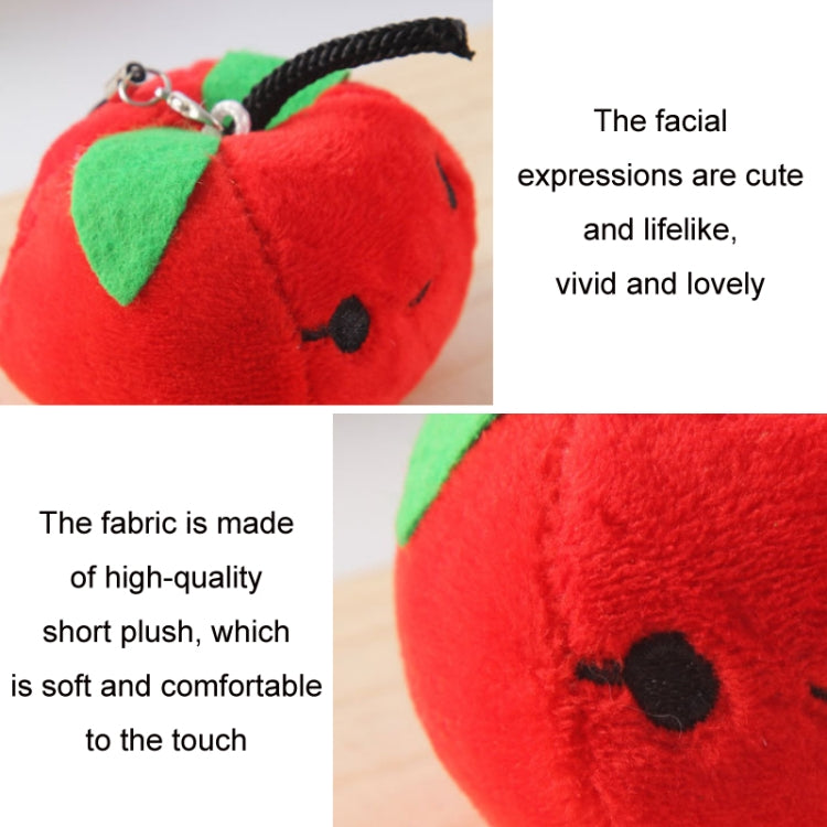 Llavero con colgante de bolsa de felpa para frutas y verduras, 5 uds., 10cm