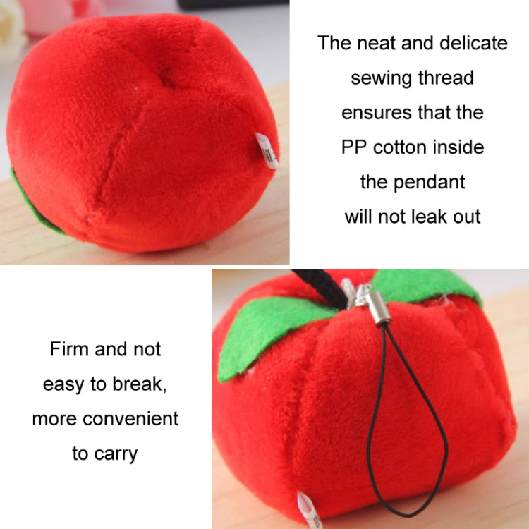 Llavero con colgante de bolsa de felpa para frutas y verduras, 5 uds., 10cm
