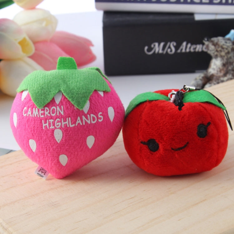 Llavero con colgante de bolsa de felpa para frutas y verduras, 5 uds., 10cm
