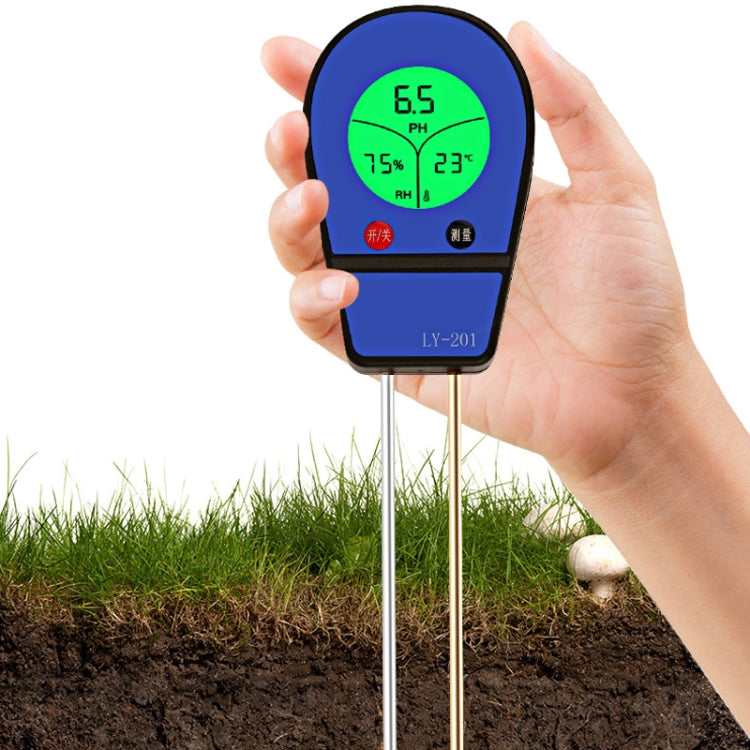 Instrumento de prueba de PH del suelo LY201, probador de humedad y humedad, termómetro de plantación de jardinería, LY201