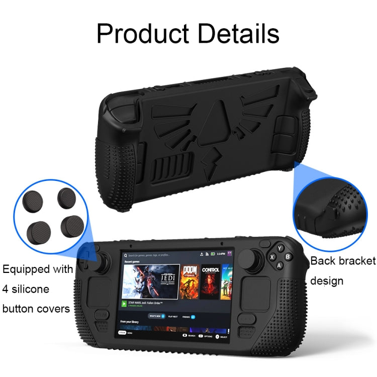 Funda protectora antideslizante de silicona para Steam Deck V V4-1 para consolas de bolsillo con función de soporte, V4-1Black), V4-1(Red), V4-1(Green), V4-1(Blue)