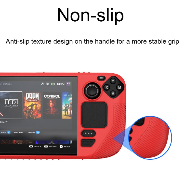 Para Steam Deck V3 Funda protectora de silicona antideslizante para consolas de bolsillo, V3(Black), V3(Red), V3(Green)