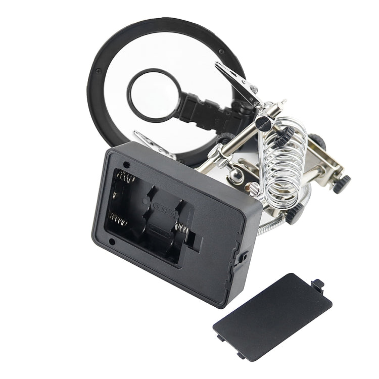 Lupa de mantenimiento de soporte auxiliar de iluminación LED 16129-C 2.5X/7.5X/10X, EU Plug, US Plug