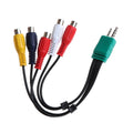 para Samsung 3.5 + 2.5 a 5RCA Cable de señal de componente de cable AV de TV LCD de doble cabeza, 20cm 3.5+2.5 to 5RCA
